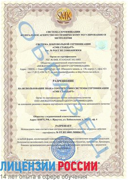 Образец разрешение Ленинск Сертификат ISO 50001